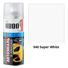 Эмаль автомобильная ремонтная Toyota 040 Super White 520мл KUDO KU42400