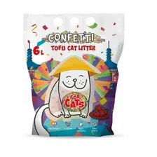Наполнитель для туалета For Cats Tofu Confetti комкующийся с ароматом малиный / TUZ980 (6л)