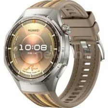 HUAWEI WATCH GT 6 PRO 46 ММ (СЕРЕБРИСТЫЙ, С КОРИЧНЕВЫМ ПЛЕТЕНЫМ РЕМЕШКОМ)