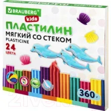 Пластилин восковой BRAUBERG Kids 106498 (24 цв)