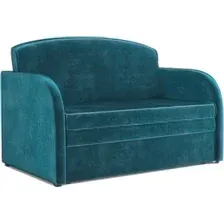 Диван Мебель-АРС Малютка (бархат сине-зеленый Star Velvet 43 Black Green)