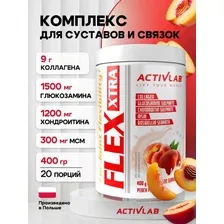 Комплекс поддержка Суставов ActivLab Flex Xtra 400 гр. (Персик) Здоровье Суставов, Связок, Кожи, Ногтей и Волос