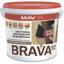 Шпатлевка BRAVA ACRYL PROFI-1 для изделий из древесины ольха 0,5л (0,7 кг) (18 шт)