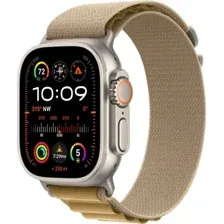 Умные часы Apple Watch Ultra 2 LTE 49 мм (титановый корпус, титановый/бежевый, ремешок из полиэстера L)
