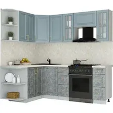 Кухонный модуль Интерлиния Мила Шато 1.5x2.2 LV (океан/керамика/опал светлый)