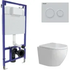 Инсталляция с унитазом подвесным Berges Okus Rimless + Visam Slim 525 / EX-043391 (с сиденьем)