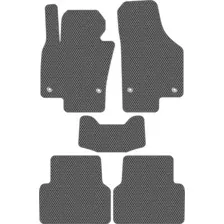 Комплект ковриков для авто Alicosta 1424_2-сер для Volkswagen Tiguan I SUV/NF 2006-2017 (EVA ромб, серый)