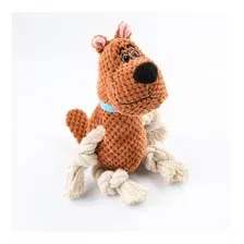 Игрушка для собак Homepet Собачка плюш с канатами с пищалкой / 71110