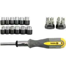 Набор отвертка с битами и головками Vorel CrV 60975 (29 предметов)