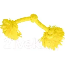 Игрушка для собак Playology Dri-Tech Rope / P300763 (с ароматом курицы, большой, желтый)