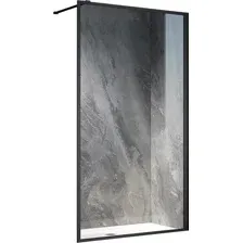 Душевая стенка Veconi 100x200 KR81B-100-01-C8 (стекло прозрачное/черный)