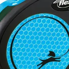 Поводок-рулетка Flexi New Neon S ремень 5 м (неоново-синий)