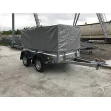 Двухосный прицеп AvtoS A25M2B (2500x1300x300, R13, ресс. 3302 ГАЗ-1лист, тент 1200мм Аэро)