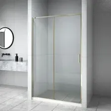 Душевая дверь Aquanet Pleasure Evo 100 AE65-N100-GBT (золото брашированное/никель)
