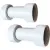 Комплект фитингов для полотенцесушителя Ростела 1 1/4"x1 1/4" г/г Ral 9016 / 730SCH1212Ral9016