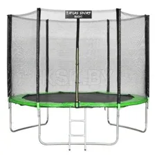 Батут Atlas Sport 252 см (8ft) BASIC с внешней сеткой и лестницей GREEN