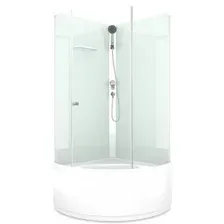 Душевая кабина Domani-Spa Simple 99 High Eco DS01EcSm99HWCl00-V1.2 (белый/прозрачное стекло)
