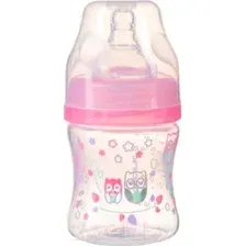 Бутылочка для кормления BabyOno Антиколиковая с широким горлышком / 402 (120мл, розовый)