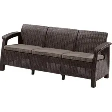 диван садовый Keter Corfu Max Love Seat, коричневый