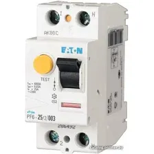 Устройство защитного отключения Eaton PF6 2P 25A 300мА 2М 286494