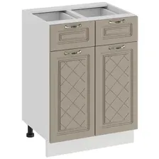 Шкаф напольный Трия Бьянка 1Н6Я1 (белый/дуб кофе)
