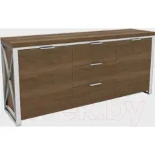 Тумба Hype Mebel Цезарь 150x40 (белый/дуб галифакс олово)