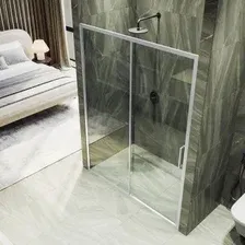 Душевая дверь MaybahGlass 195x140 MGD-1632-5 (бесцветное стекло/хром матовый)