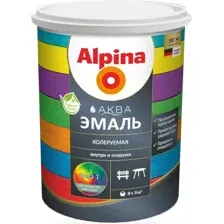 Эмаль Alpina Аква колеруемая. База 1 (900мл, шелковисто-матовый)