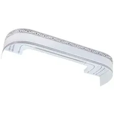 Карниз для штор Legrand Монарх 48070375 (4 м, белый глянец/хром)