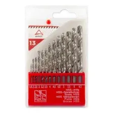 R5203013 Набор сверл по металлу 13 шт. (d 1.5, 2, 2.5, 3, 3.2, 3.5, 4, 4.5, 4.8, 5, 5.5, 6, 6.5 мм ) ARNEZI