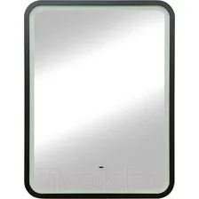 Континент Зеркало Frame Led Black 60x80 (с бесконтактным сенсором)