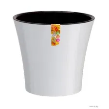 Горшок для цветов "Арте" (1,2 л; белый-чёрный)
