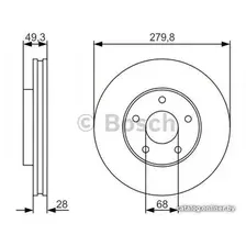 Тормозной диск Bosch 0986479R90