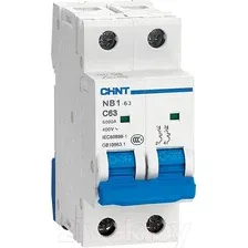 Выключатель автоматический Chint NB1-63 2P 40А 6кА х-ка D (DB) (R) / 179679