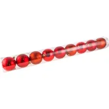 Набор шаров новогодних Ausini VT25-04004-3 (красный, 9шт)