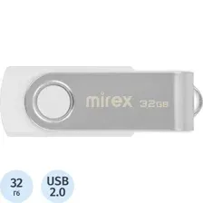 USB Flash Mirex SWIVEL WHITE 32GB (13600-FMUSWT32)
