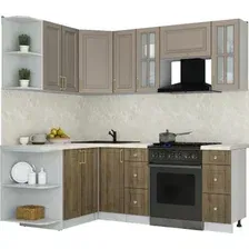Кухонный модуль Интерлиния Мила Шато 1.5x2.1 LV (луна/дуб вотан/опал светлый)