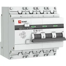 Дифавтомат EKF PROxima АД-32 3PN 63А C AC 30мА 4,5кА (DA32-63-30-4P-pro)