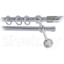 Карниз для штор Lm Decor Луна 056 2р витой (хром, 3.2м)
