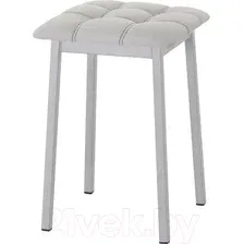 Табурет AMC Comfort 7К5.6 (кожзам, серый/серебристый)