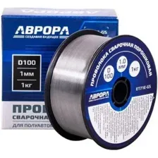 Сварочная проволока  Aurora E71T-GS d.1.0 мм 1.0кг D100 NO GAS