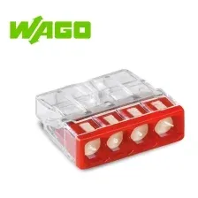 Клемма соединительная с пастой Wago 2273-244 (4 отверстия) 5 шт