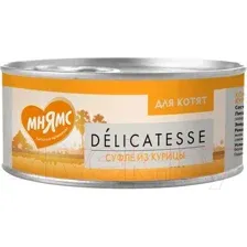 Влажный корм для кошек Мнямс Для котят Суфле из курицы / 7176045 (70г)