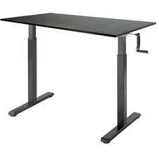 Стол Механический подъемный стол Kingstyle Manual N06-22D Black, дуб мореный