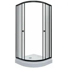 Душевой уголок Triton Альфа Блэк 90х90 (прозрачное стекло)