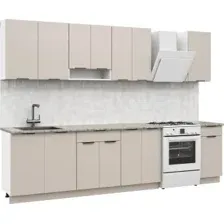 Готовая кухня Mio Tesoro Софти-240 без столешницы (белый/кашемир)