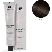 Крем-краска для волос Adricoco Miss Adri 6.1 (100мл, темный блонд пепельный)