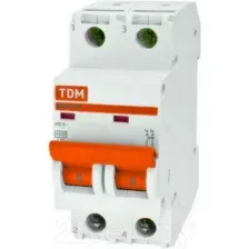Выключатель автоматический TDM ВА 47-29 2Р 16А (C) 4.5кА / SQ0206-0093