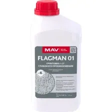 Грунтовка FLAGMAN 01 глубокого проникновения (ВД-АК-01) бесцветная 1л (1,0 кг)