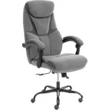 Кресло офисное Tetchair Cambridge metalBL велюр/ткань (серый)